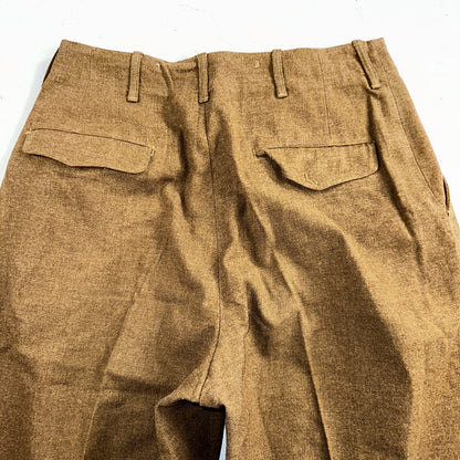 Vintage 40s US Army WWII Field Wool Trousers Pants Mens 34x33 OD-33 Military