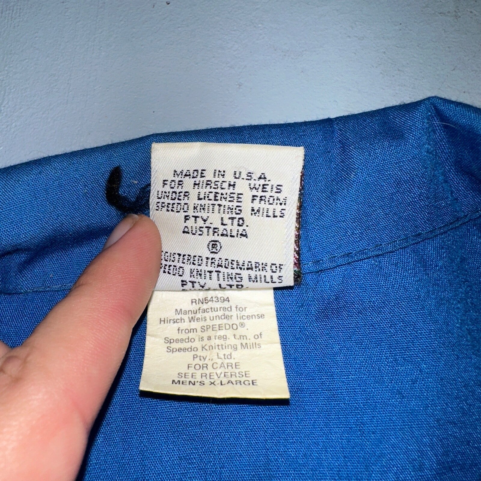 Speedo Blue Vintage Full Zip Windbreaker Men's XL Jacket Swimming Basic Simple