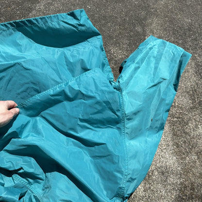 Eddie Bauer XL Blue Rain Jacket Mens Full Zip Outdoor Hike Vintage 1990s 90s
