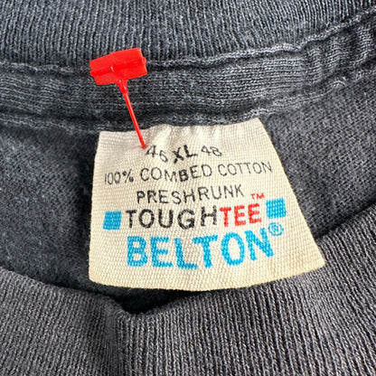 Oregon Mountains 80s Belton VTG T Shirt USA XL Black Road Map Travel Rare Home