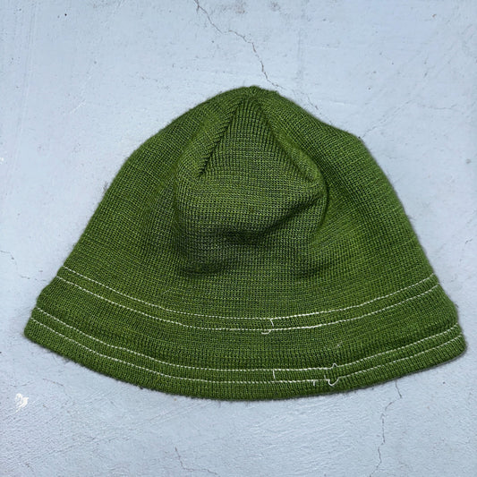 KAVU Beanie Green Knit Hat Seattle USA Outdoor Hiking Streetwear Skater Cap VTG