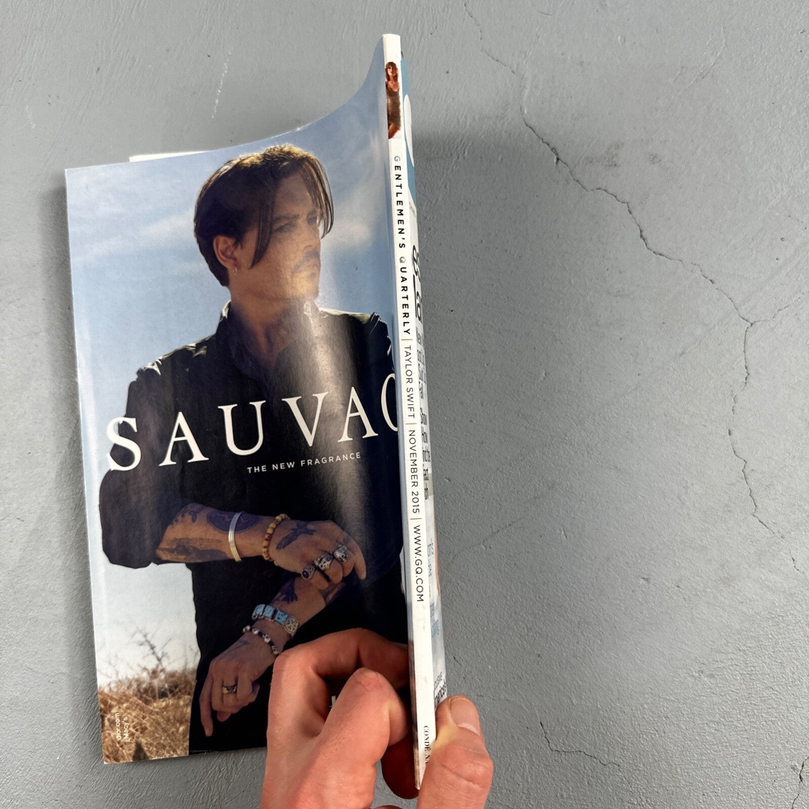 GQ Magazine November 2015 Issue | Taylor Swift Cover Cut Cover Johnny Depp