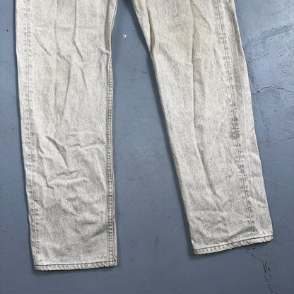 Levis 501 Vintage 90s USA XX Straight Leg Jeans 31x30 Gray Light Wash Act 31x29