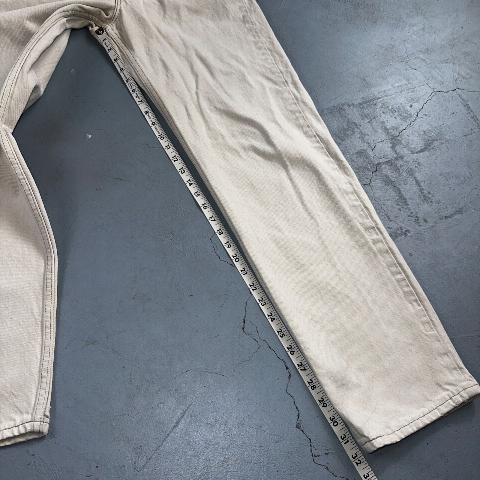 Levis 550 Vintage 90s USA Red Tab Jeans 32x34 White Wash 501 Act 30x32