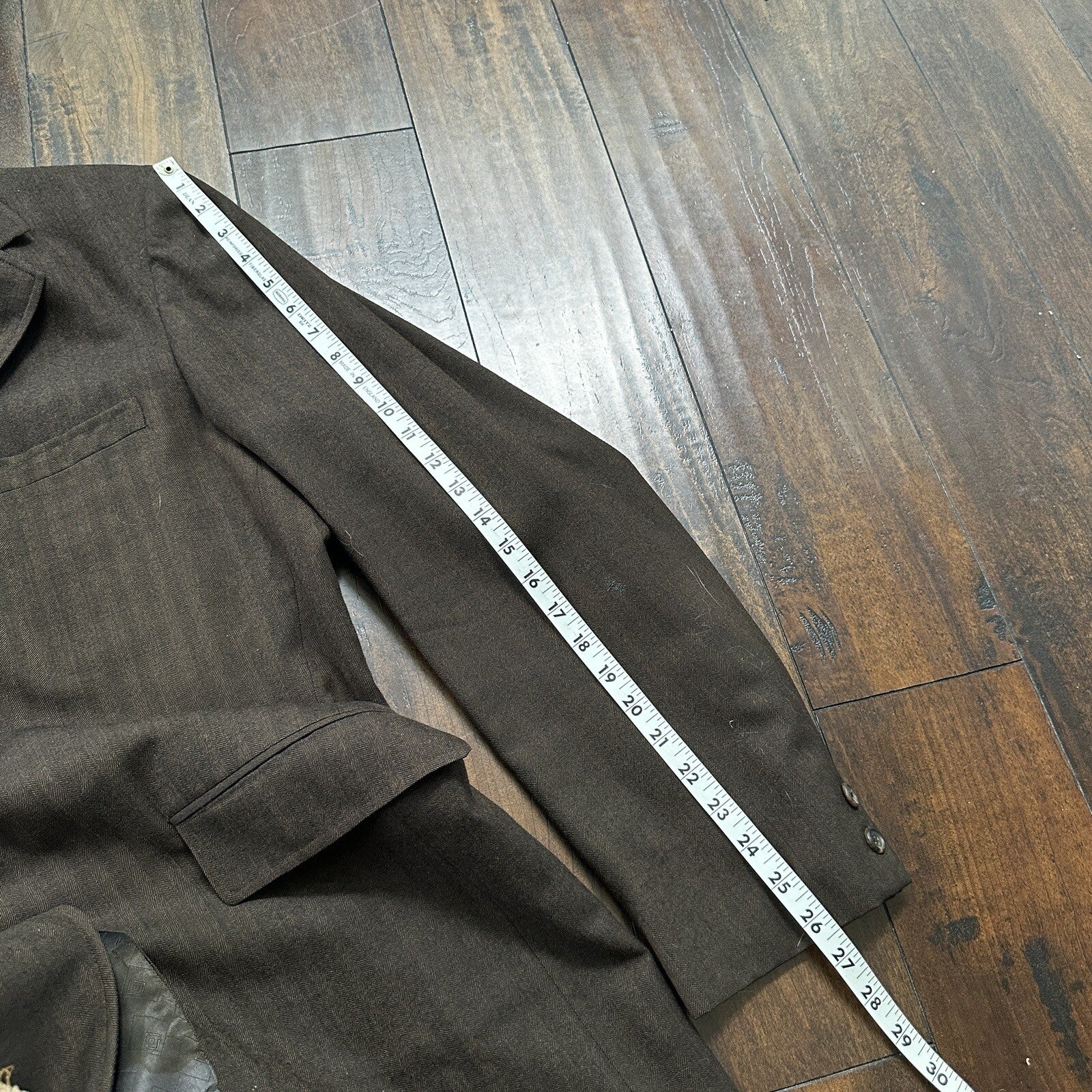 1960s 1970s Brown Striped Sport Jacket VTG Mens Suit 44 33x32 Rockabilly Wool