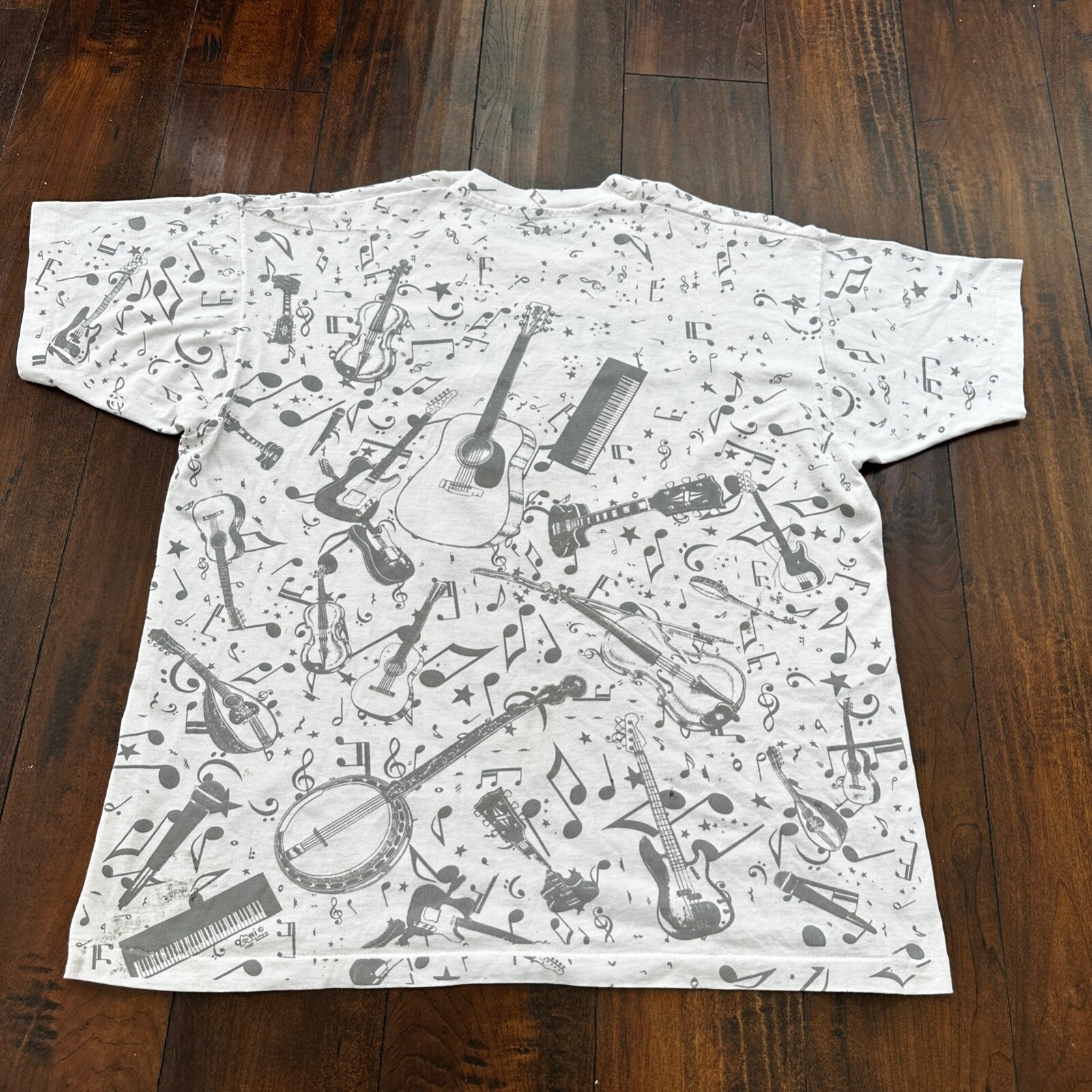 Country Music Missouri Branson Vintage T Shirt 90s AOP Gibson Guitar Martin