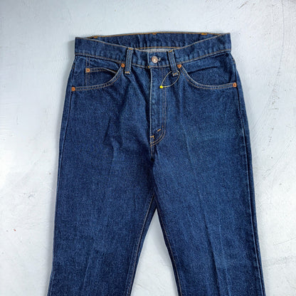 Levis 505 Vintage 80s USA Orange Tab Jeans 30x34 Blue Dark Wash 501 Act 29x28