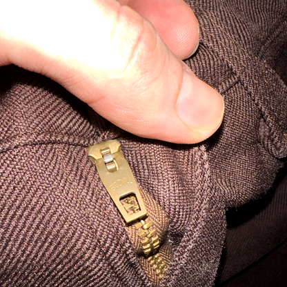 Levis Vintage 70s 517 35x32 Bootcut Pants Brown Polyester Slacks Act 33x31