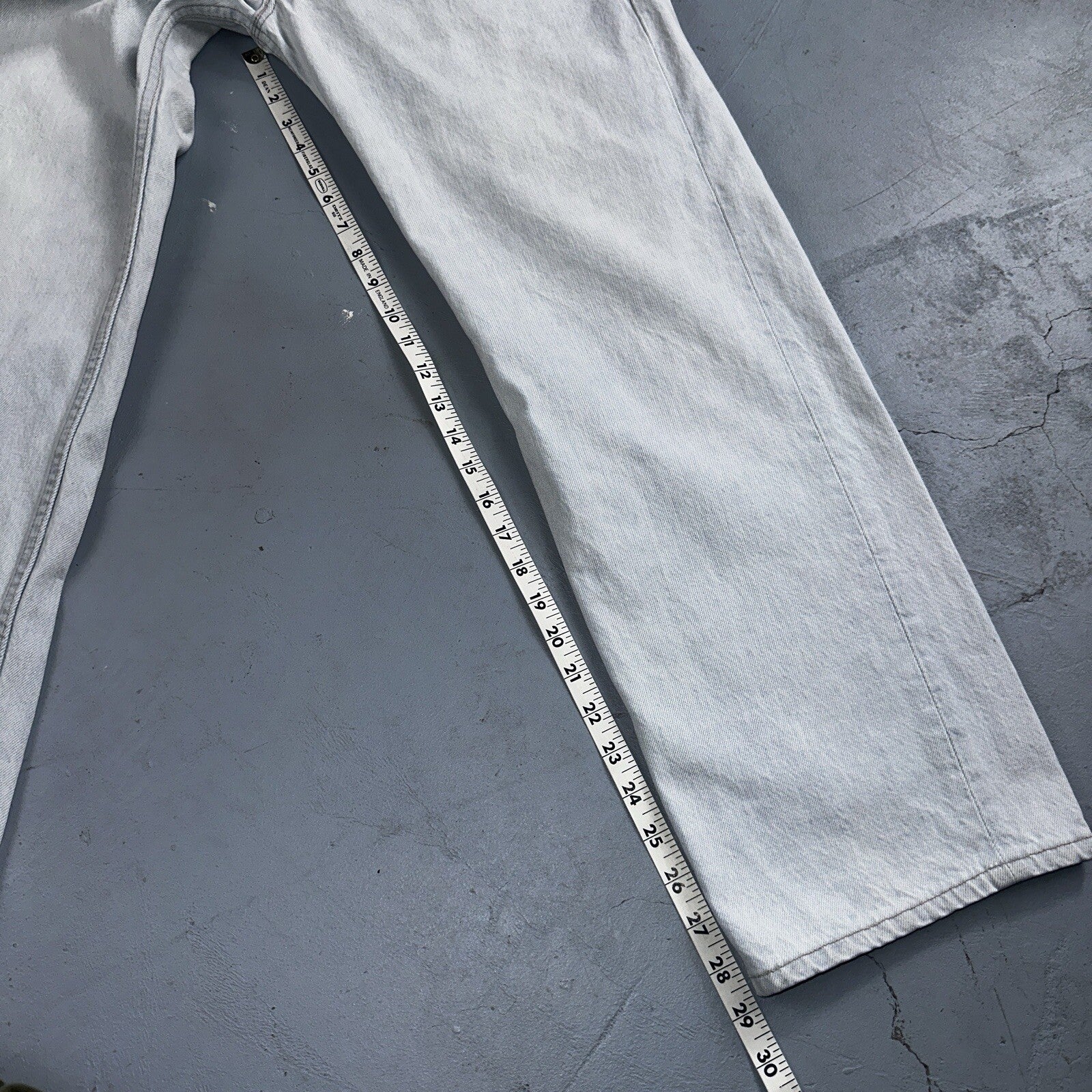 Levis 501 Vintage 90s USA XX Straight Leg Jeans White Light Wash 38x30 Act 34x29