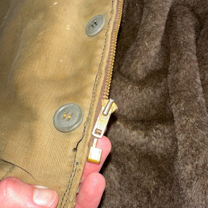 VTG WWII US NAVY USN N1 Deck Jacket Sz 38 Alpaca Stencil Work Coat Rare WW2