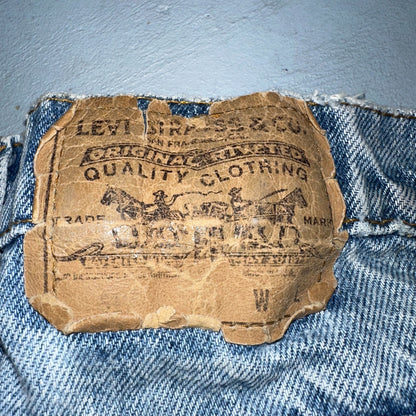 Levis 517 Vintage 90s USA Orange Tab Bootcut Flare Blue Worn Jeans Act 33x31