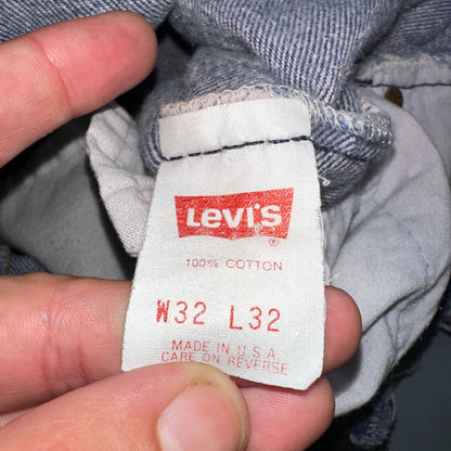 Levis 501 Vintage 80s USA XX Shorts Cut Off Blue Light Wash 32x32 Act 31x6