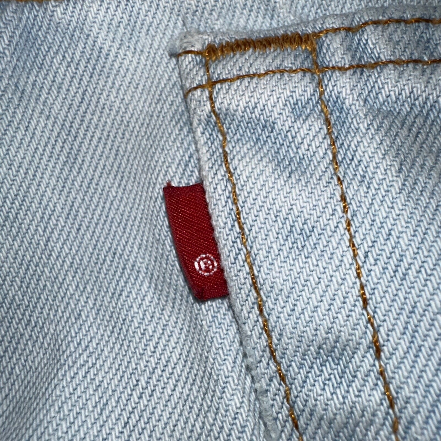 Levis 501 Vintage 90s USA XX Straight Leg Jeans Blue Light Wash 32x34 Act 29x26