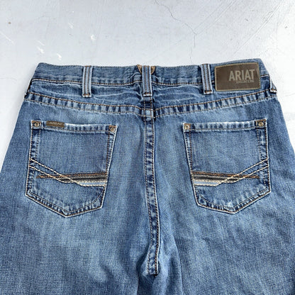 Ariat Jeans Mens 36x34 Blue M4 Boot Cut Relaxed Coltrane Jeans Denim Medium Wash