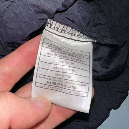 Nike VTG Windbreaker Vest Mens XL Black V-Neck Pockets Nylon Golf 90s 1990s