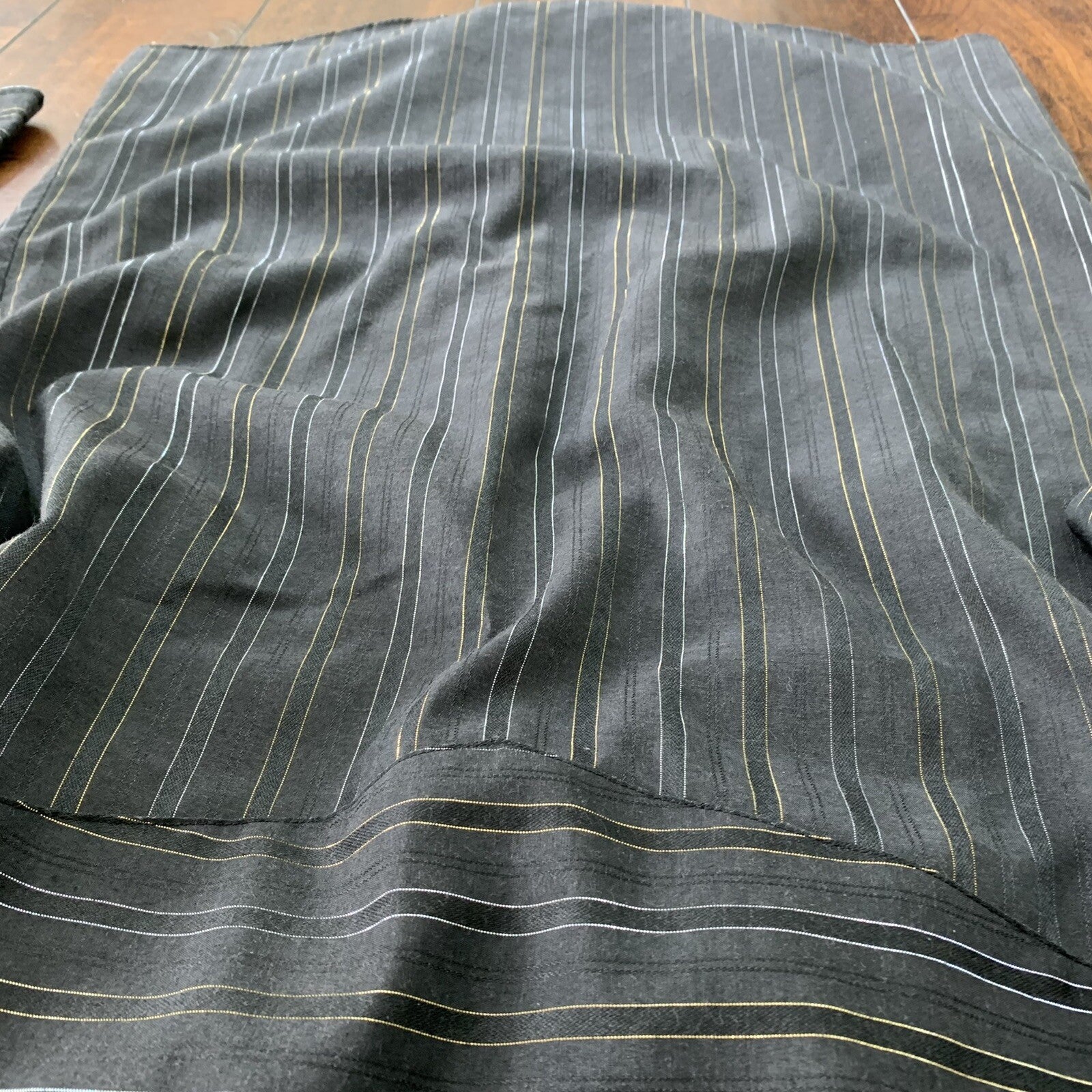 Vintage 60s Ely Cattleman Pearl Snap M Western Shirt Black Silver Gold 70s True