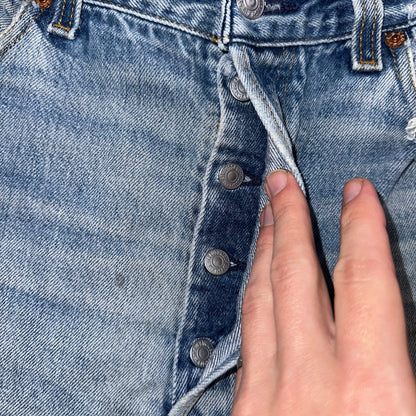 Levis 501 Vintage 90s USA XX Straight Leg Jeans Blue Thrashed 36x36 Act 33x31