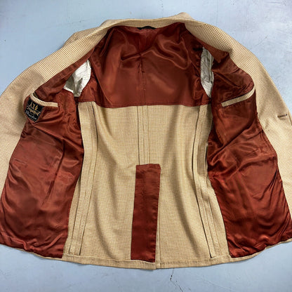 VTG Mens 3 PC Suit 40 Jacket Coat Pants Brown Rockabilly 70s 1970s Complete Fit