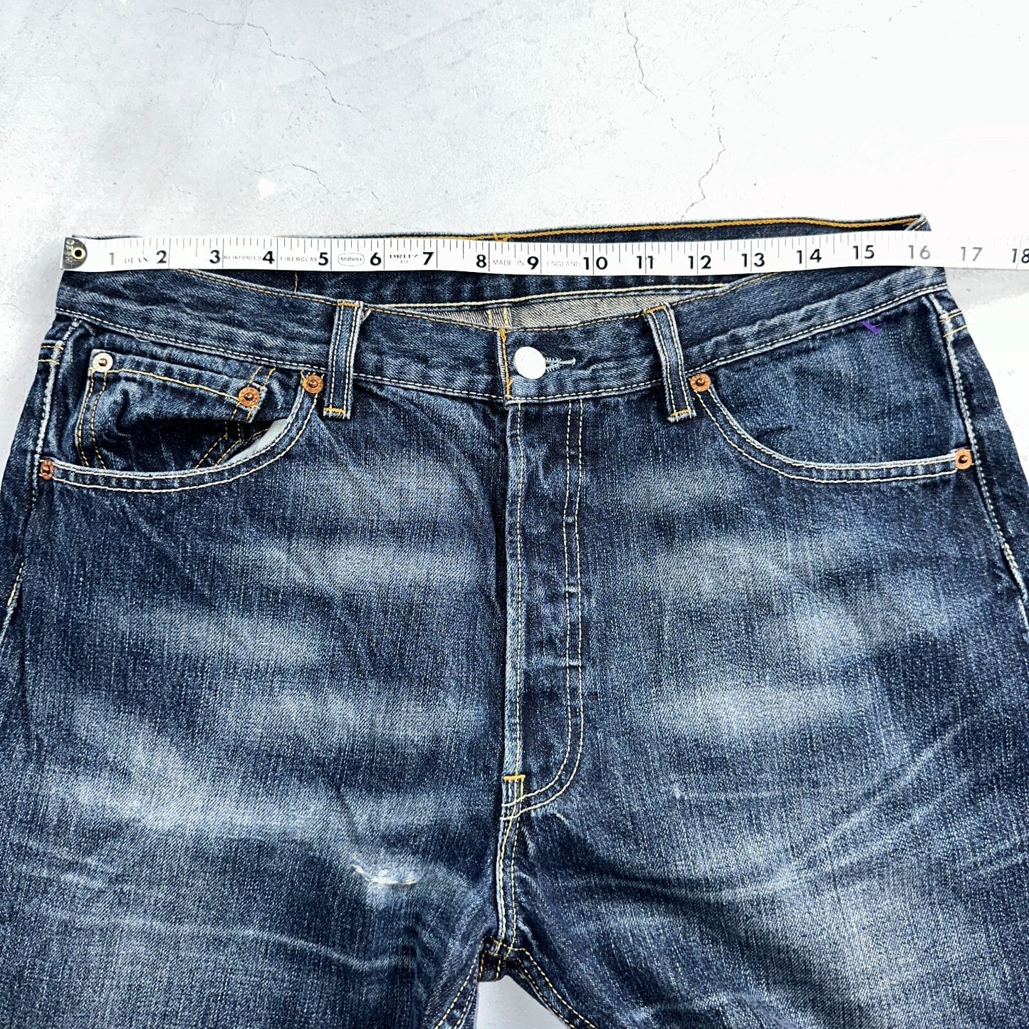 Levis 501 Vintage Y2K XX Straight Leg Jeans Blue Med Wash 34x34 Act 32x28