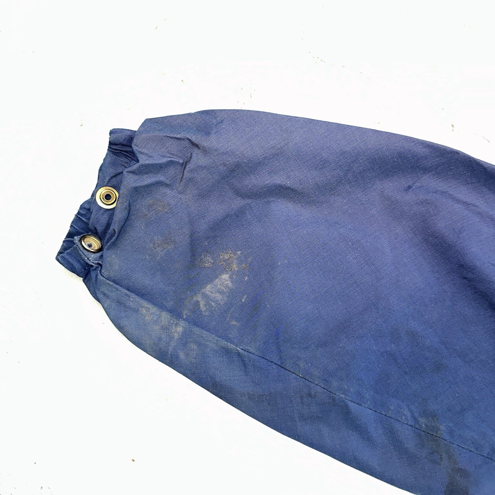 Eddie Bauer VTG Hooded Barn Jacket S Blue Cotton Chore Coat Track Hiking 90s