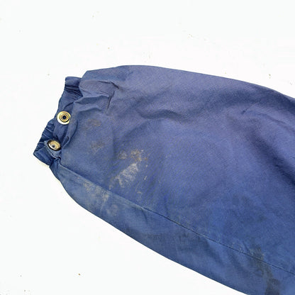 Eddie Bauer VTG Hooded Barn Jacket S Blue Cotton Chore Coat Track Hiking 90s