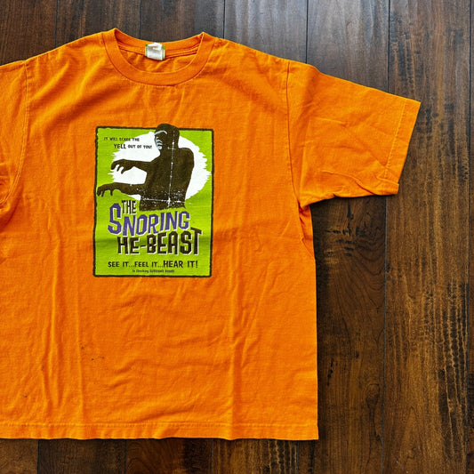 Snoring Beast Frankenstein Vintage T Shirt Halloween Horror Funny Humor