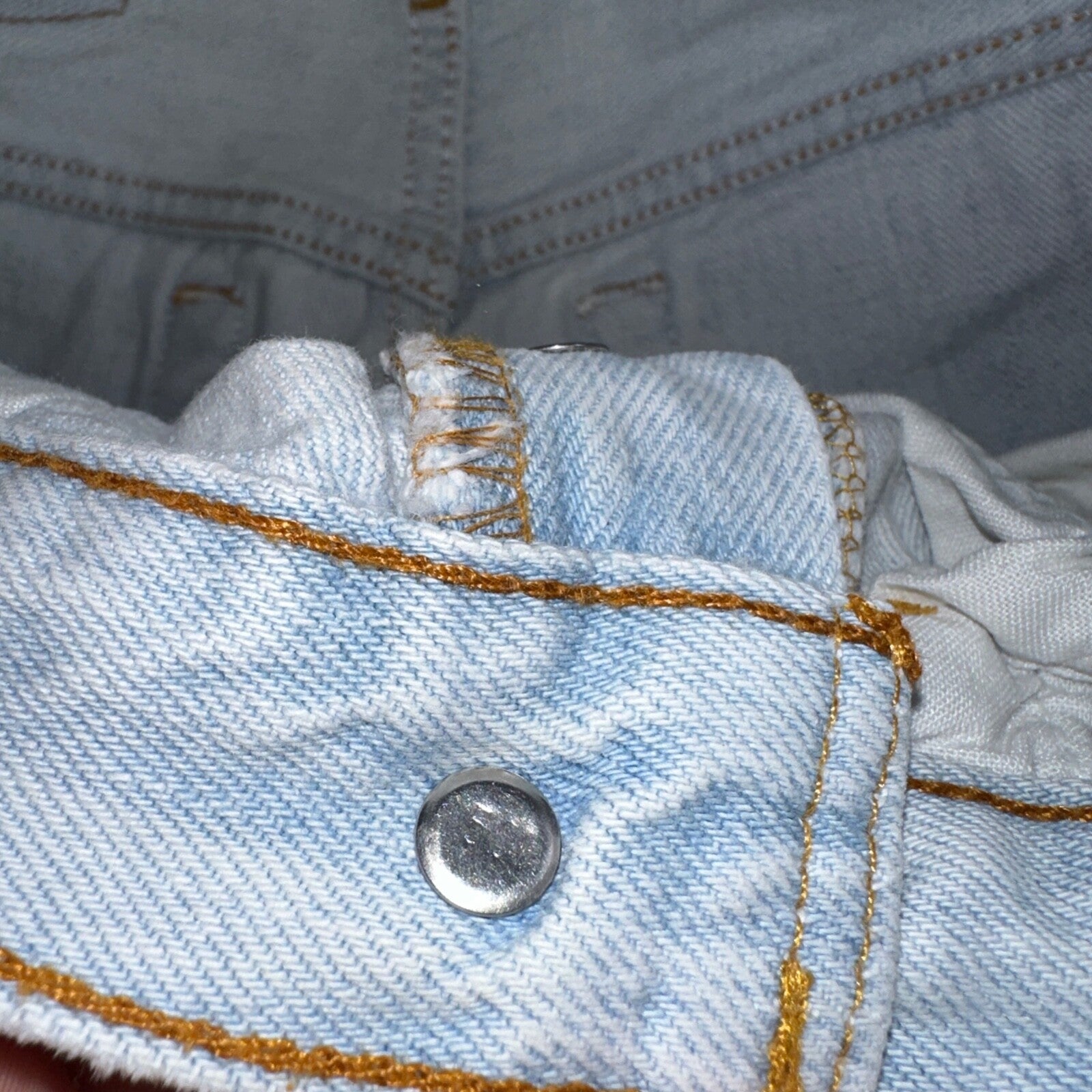 Levis 501 Vintage 90s USA XX Straight Leg Jeans Blue Light Wash 32x34 Act 29x26