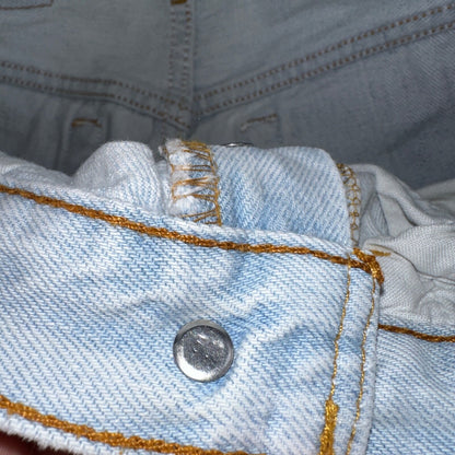 Levis 501 Vintage 90s USA XX Straight Leg Jeans Blue Light Wash 32x34 Act 29x26