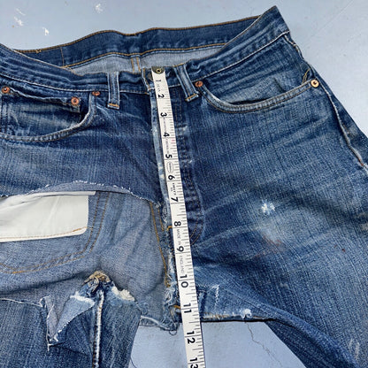 Levis 501 VTG 70s SS Redline Selvedge Jeans XX Thrashed Boot Cut Act 30x31