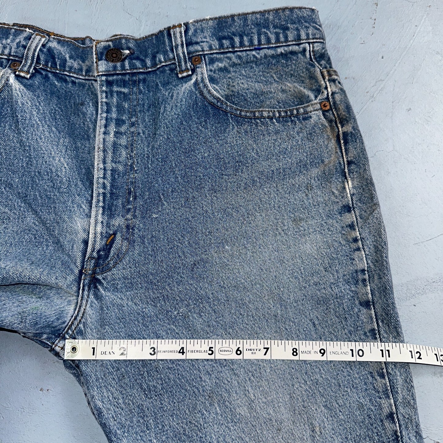 Levis 517 Vintage 80s USA Red Tab Bootcut Flare Blue Denim Jeans Act 34x30