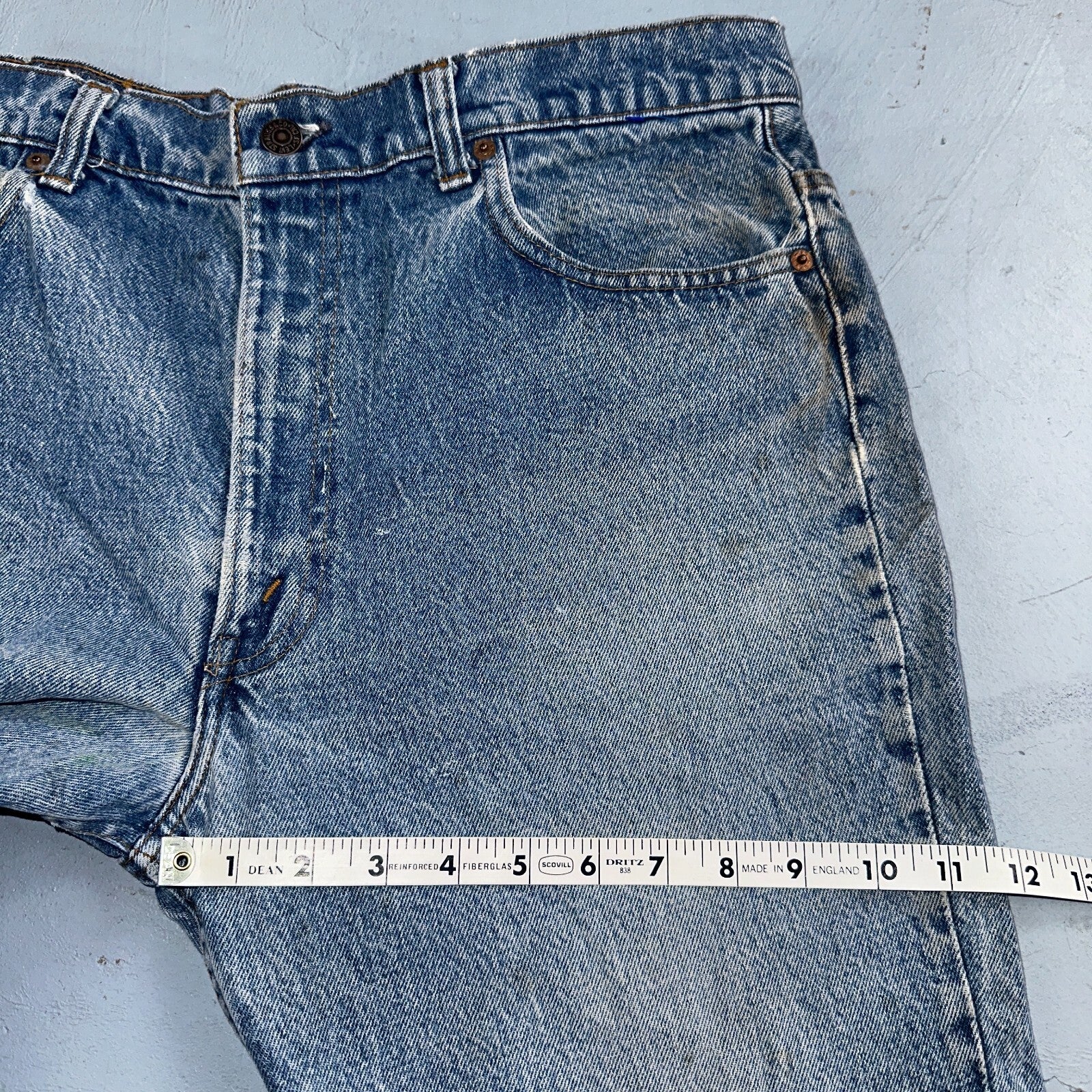 Levis 517 Vintage 80s USA Red Tab Bootcut Flare Blue Denim Jeans Act 34x30