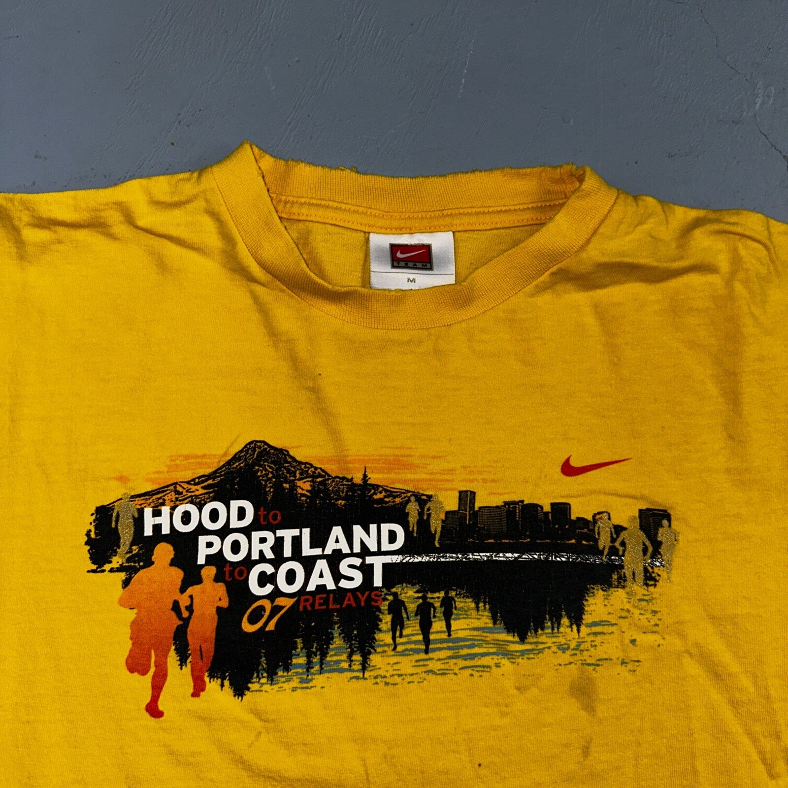 Nike Hood To Coast 2007 Y2K VTG T Shirt Promo Running Race Official Oregon PDX