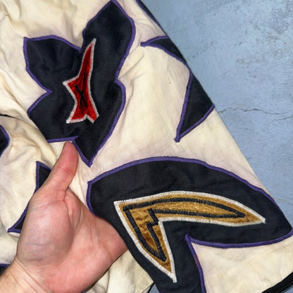 Victor Camarena Vintage 80s Cubist Patchwork Open Front Coat Hipster