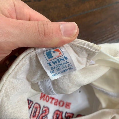 Boston Red Sox Vintage Hat Cap Snapback Twins MA USA Rare 80s 90s White MB