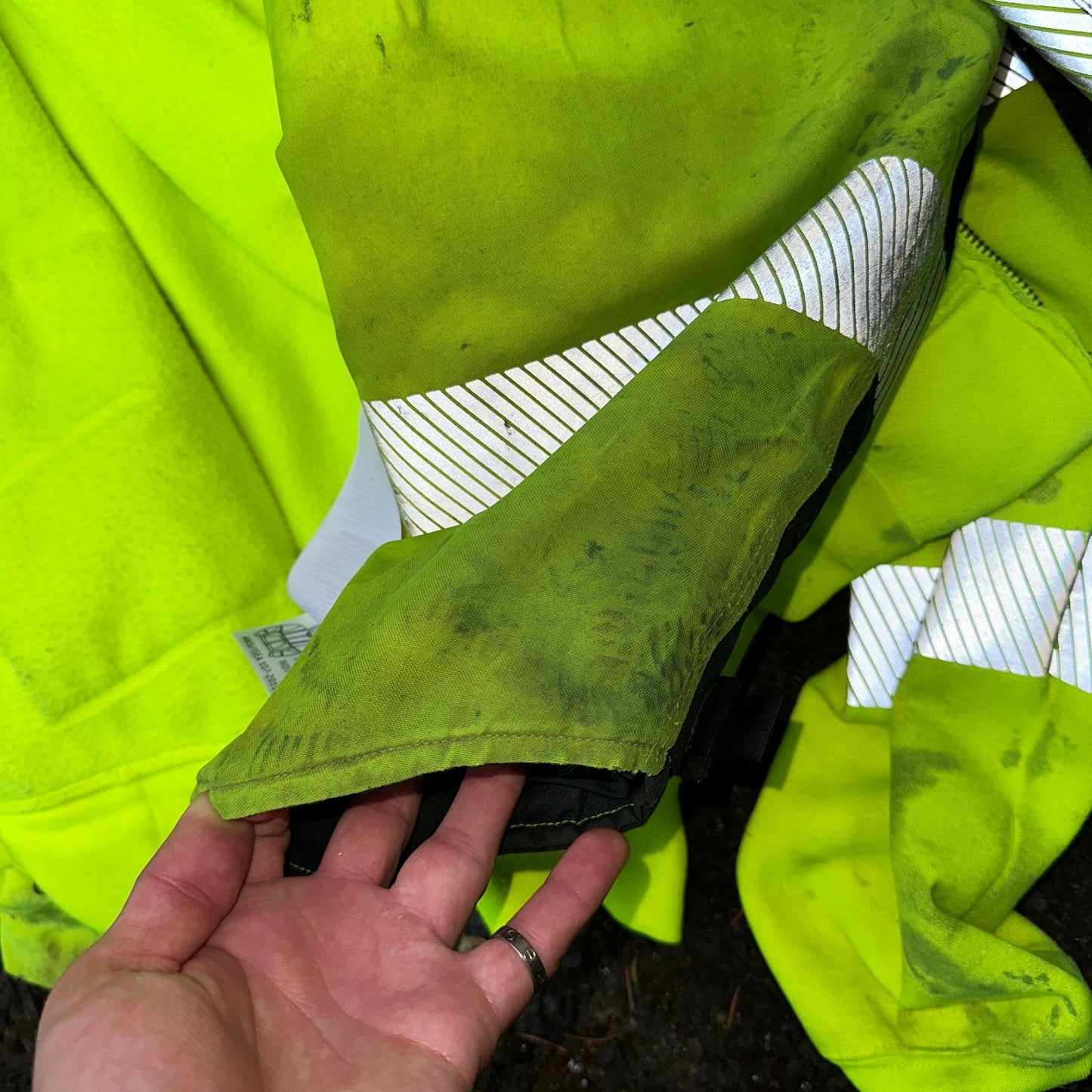 Carhartt Jacket Mens 2XL 100787 High-Visibility Waterproof Highlighter Hoodie