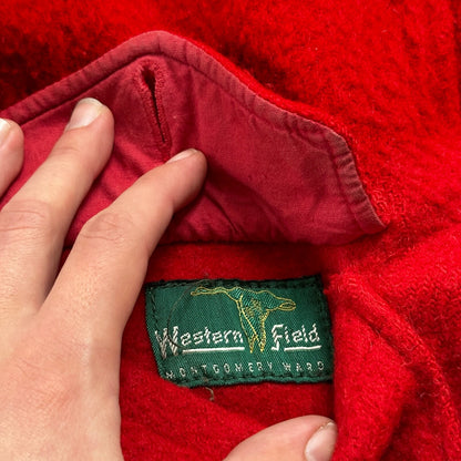 VTG 40s 50s Wool Western Coat Jacket Rockabilly Red Military Green WWII RARE