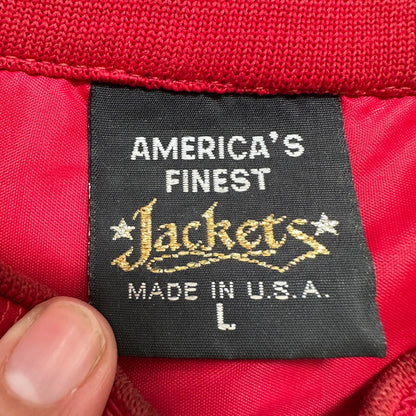 VTG 90s GTX Pacific Divison Satin Bomber Jacket USA Rare 80s ISCA Dale Arnold