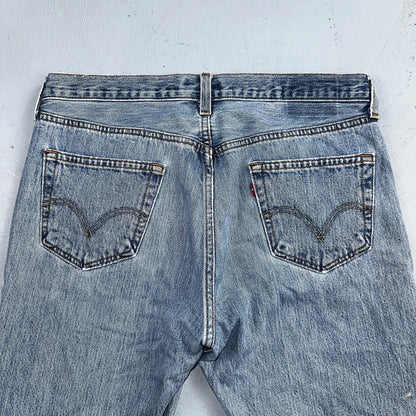 Levis 501 Vintage Y2K XX Straight Leg Jeans Blue Light Wash 34x32 Act 34x31