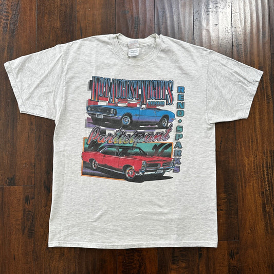 Cars August Nights Vintage T Shirt 1998 90s Racing Old Reno Sparks Cool Cali Rap