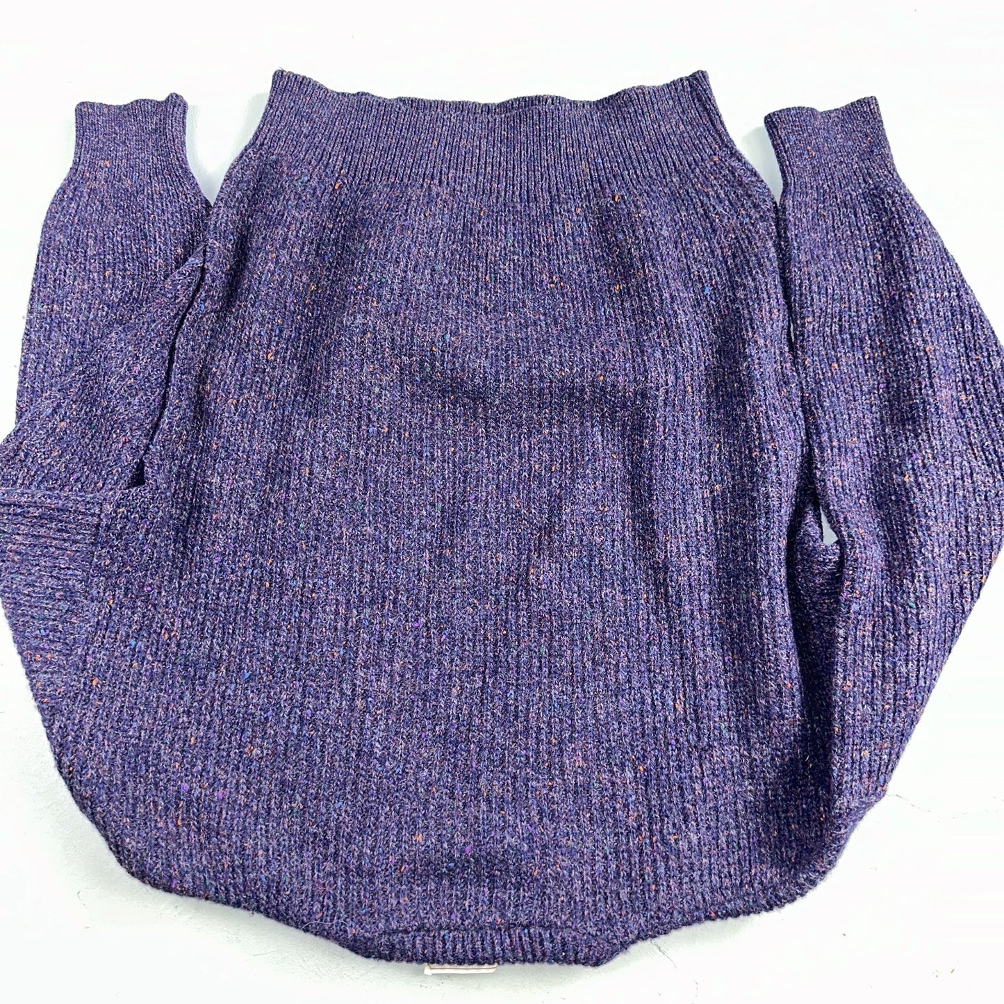 Vintage 70s Lord Jeff Hebrides Tweeds Pullover Sweater Large Purple 1970s Wool