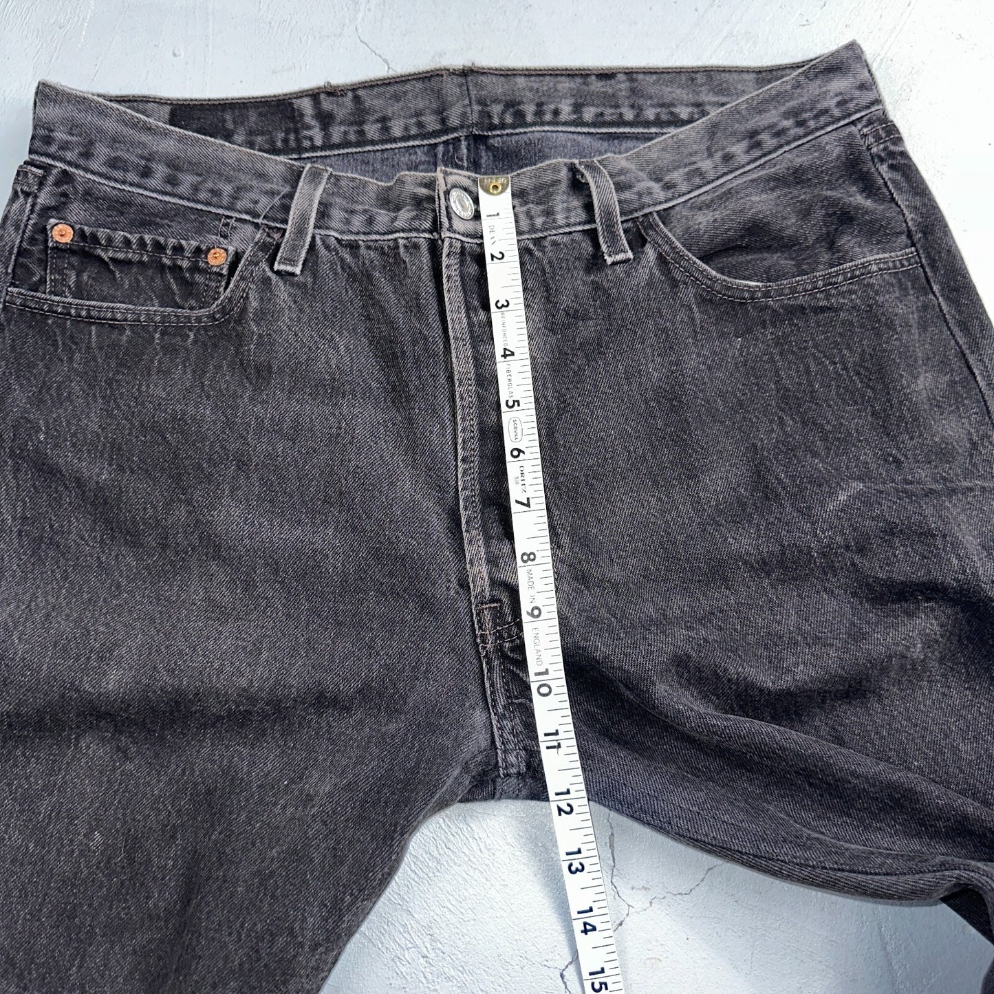 Levis 501 Vintage Y2K Mexico XX Straight Leg Jeans Black Wash 34x31
