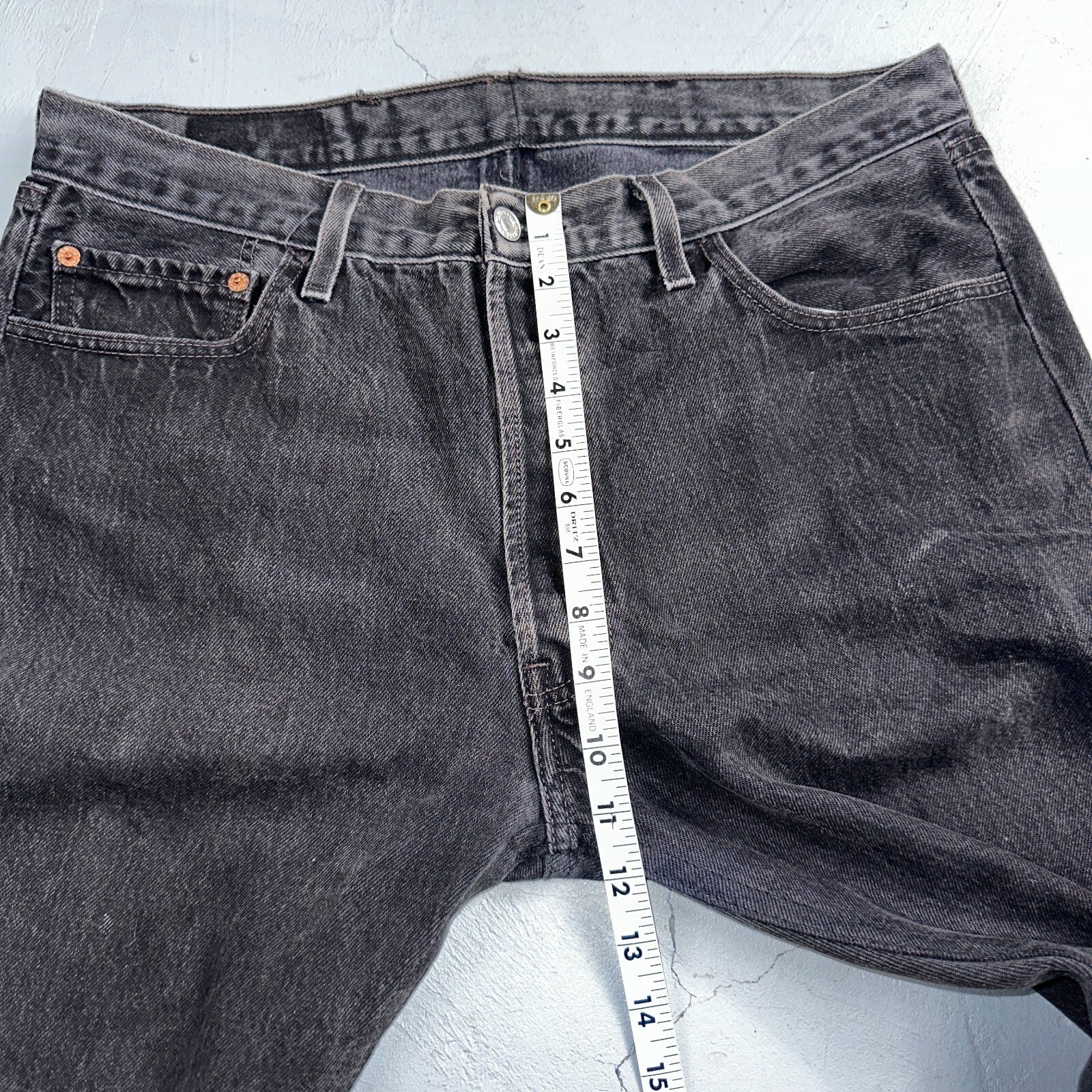 Levis 501 Vintage Y2K Mexico XX Straight Leg Jeans Black Wash 34x31