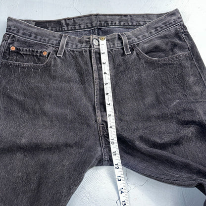 Levis 501 Vintage Y2K Mexico XX Straight Leg Jeans Black Wash 34x31