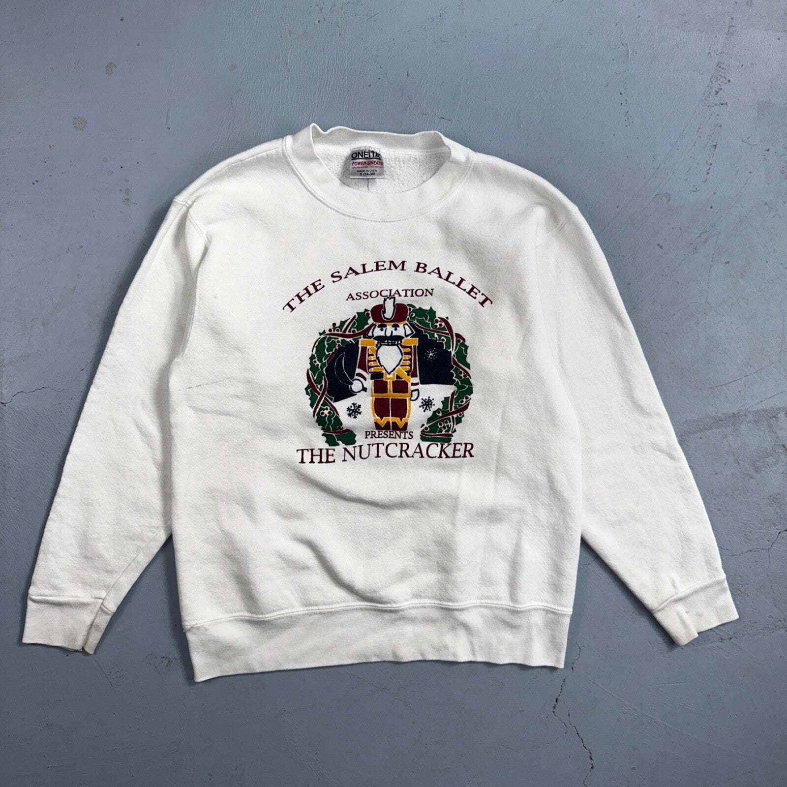 Oneita Nutcracker Salem Oregon USA Sweatshirt VTG Crewneck XL Winter Christmas