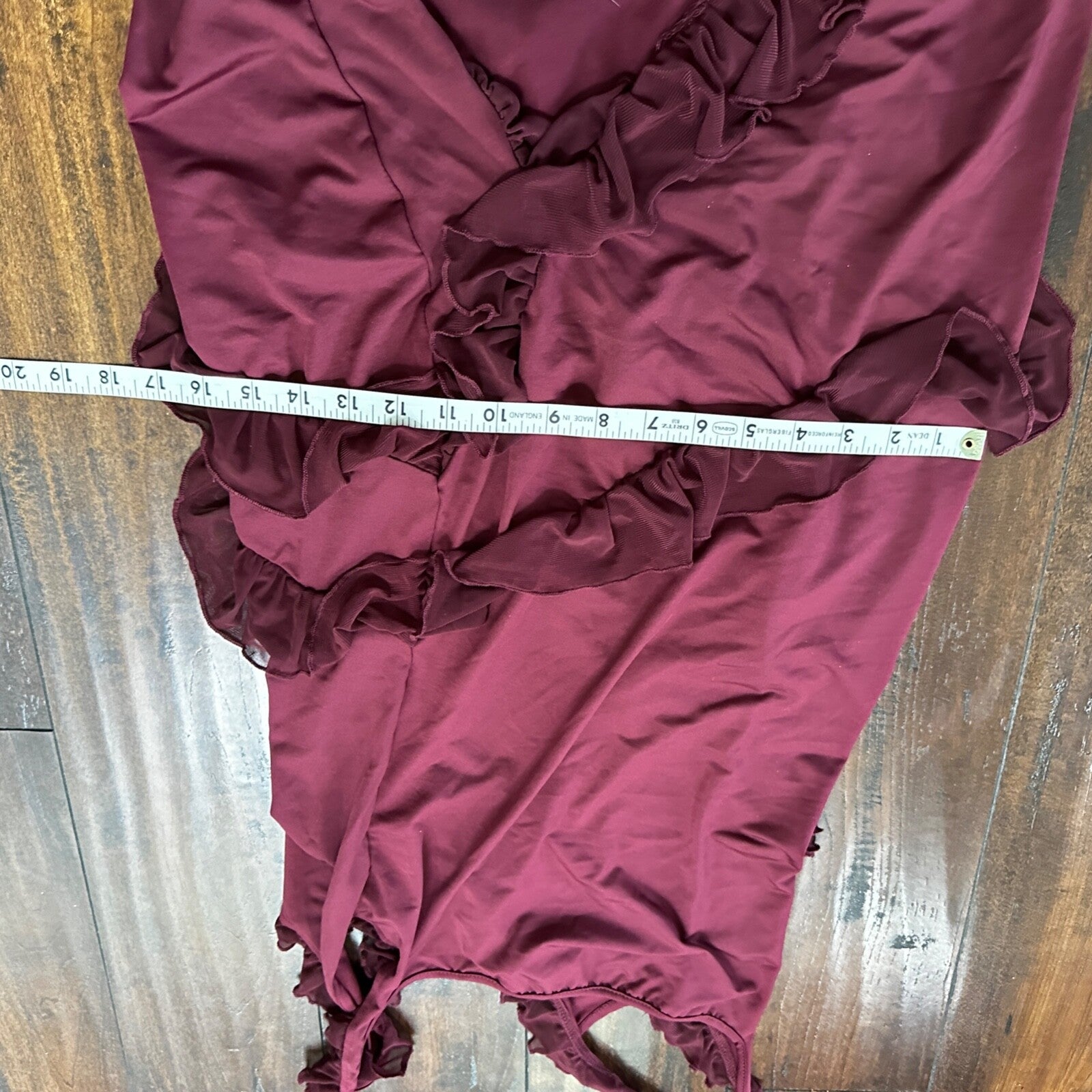 Womens ARIELA Maroon Sexy Midi Dress Strappy Summer Beach Split Sundress M