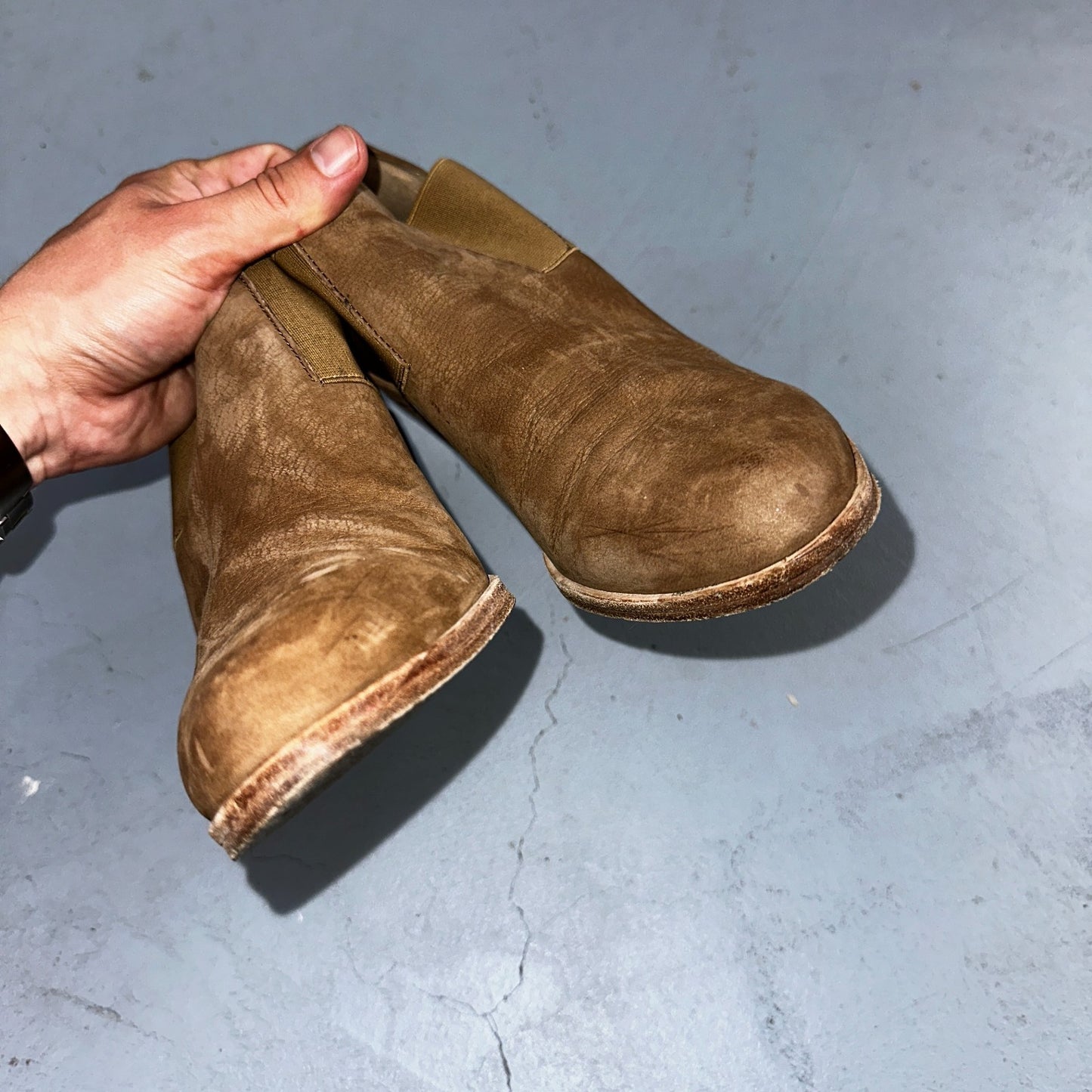 Eileen Fisher Vero Cuoio Evan Tan Soft Leather Ankle Booties Boots Size 9.5