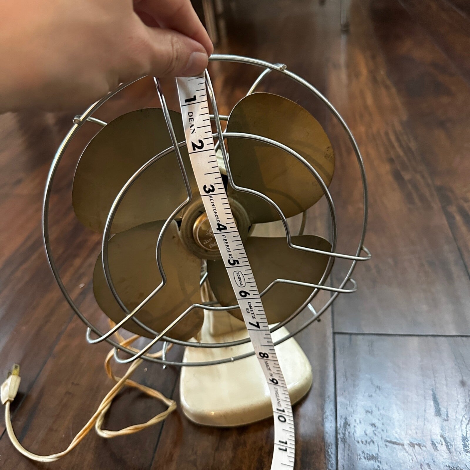 VINTAGE KNAPP MONARCH JACK FROST PORTABLE FAN DIA 1940'S USA Metal TESTED