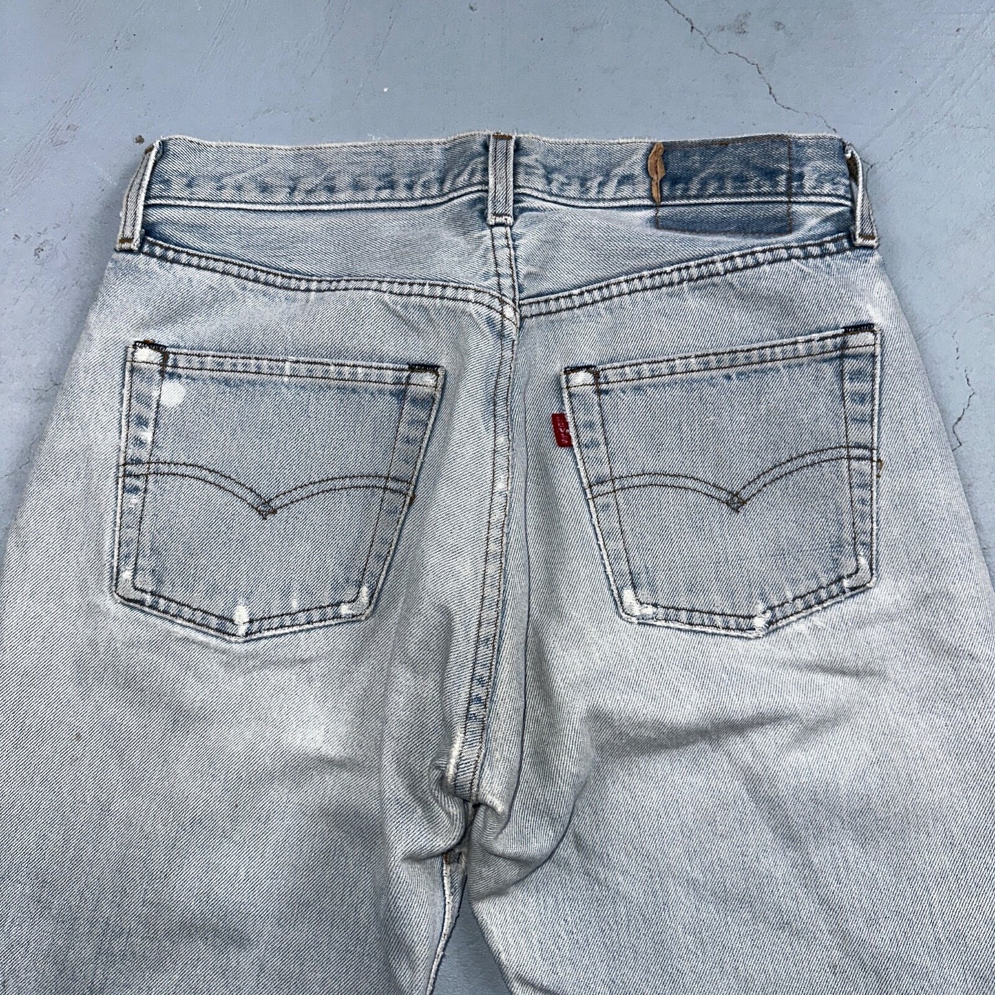 Levis 501 Vintage 80s Redline Selvedge USA XX Jeans Light Wash 66 Act 28x31