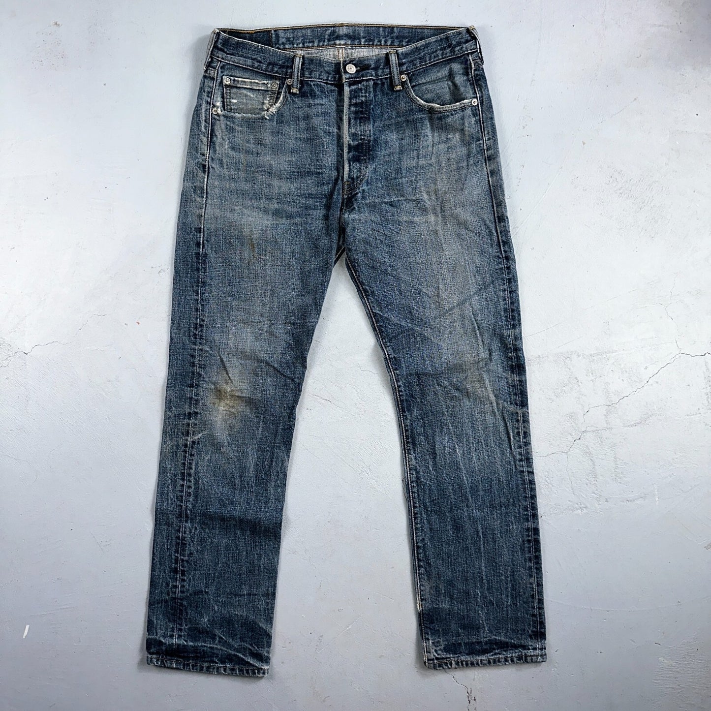 Levis 501 Y2K XX Straight Leg Jeans Blue VTG Med Wash 34x32 Act 33x30