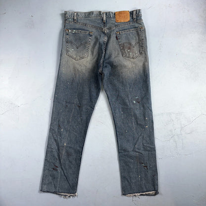 Levis 505 Vintage 90s USA XX Jeans Blue 501 Thrashed Med Wash 36x36 Act 36x30